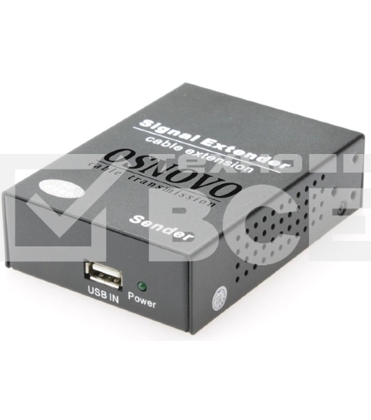 Удлинитель OSNOVO Удлинитель интерфейса USB 2.0 по сети Ethernet. Расстояние передачи 'точка-точка' по кабелю витой пары (CAT5e/6) до 150м