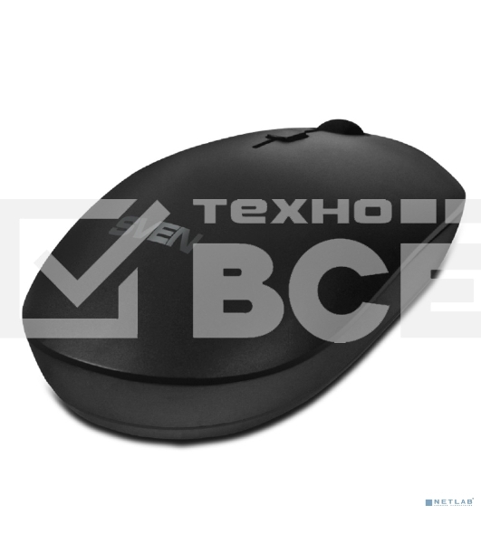 Мышь беспроводная SVEN RX-222W черный, 1800 dpi, радиоканал, Bluetooth, USB, кнопки - 4