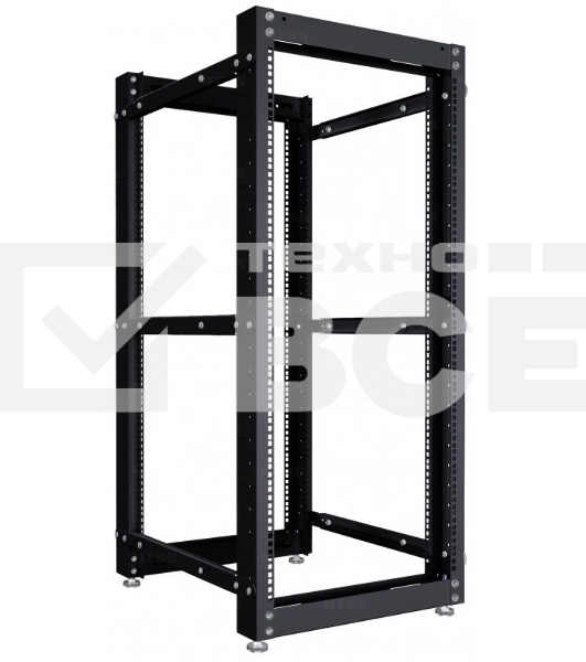 Стойка двухрамная NTSS NTSS-2POR24U/600-1000-BL 24U 550ммx1000мм 600кг черный
