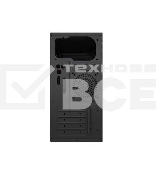 Компьютерный корпус с блоком питания Foxline 450Вт./Case Forza mATX, 450W, 2xUSB 2.0+2xUSB 3.0, Black, w/o FAN, 8 см fan PSU, power cord