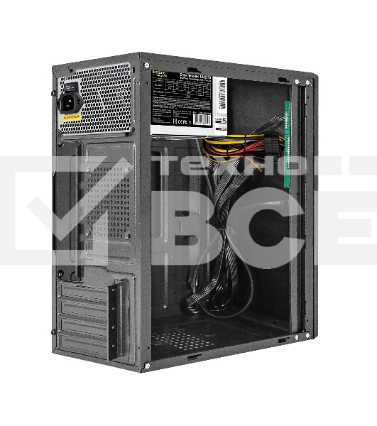Компьютерный корпус Minitower ExeGate BAA-408U-UNS350 (mATX, БП UNS350 с вент. 12см, 2хUSB/1хUSB 3.0, HD Audio, черный)