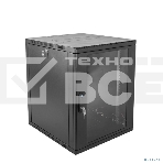 Шкаф ЦМО телекоммуникационный настенный сварной 12U (600 650) съемные стенки, дверь стекло, черный, фото2