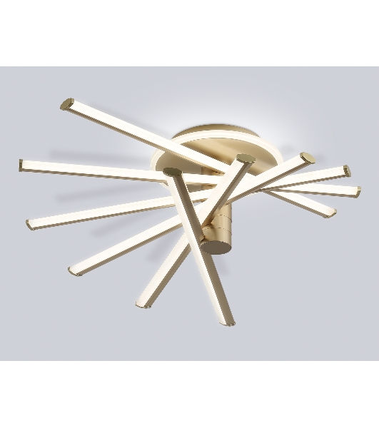 Потолочный светодиодный светильник Ambrella light FL6234 GD золото 96W 3000K-6400K 605*605*200 (ПДУ ИК)