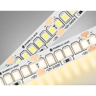 Светодиодная лента Ambrella light GS1501 2835 240Led/ 19.2W m/ 12V IP20 3000K/ 5000*10*1.2mm (2 конт.)