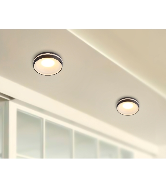 Светильник Ambrella light TN3322 SBK/FR черный песок/белый матовый GU5.3 D95*40
