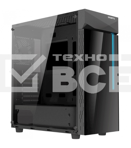 Компьютерный корпус GIGABYTE C200 GLASS MidiTower без Б/П ATX MicroATX MiniITX Цвет черный GB-C200G
