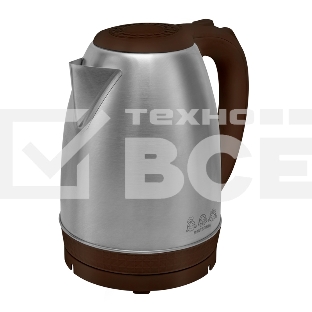 Чайник электрический Мастерица EK-1801М, шоколад, 1,8л, нержавейка