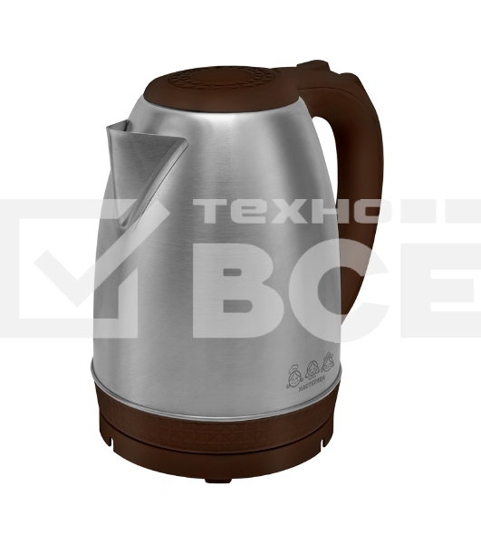 Чайник электрический Мастерица EK-1801М, шоколад, 1,8л, нержавейка