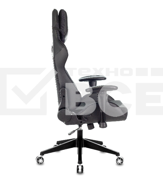 Кресло игровое Бюрократ VIKING 4 AERO BLACK EDITION черный искусст.кожа/ткань