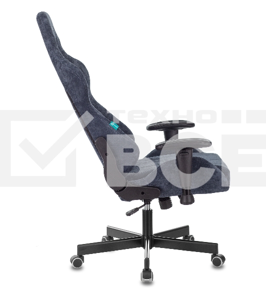 Кресло игровое Бюрократ VIKING KNIGHT LT27 FABRIC синий крестовина металл/пластик