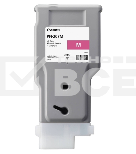 Картридж струйный Canon PFI-207 M пурпурный для для iPF680/685/780/785 300ml (8791B001)