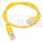 Кабель Патч-корд Lanmaster UTP TWT-45-45-0.5-YL вилка RJ-45-вилка RJ-45 кат.5е 0.5м желтый ПВХ (уп.:1шт), фото 1