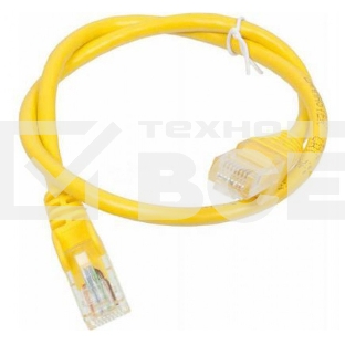 Кабель Патч-корд Lanmaster UTP TWT-45-45-0.5-YL вилка RJ-45-вилка RJ-45 кат.5е 0.5м желтый ПВХ (уп.:1шт)