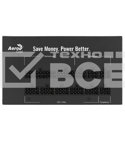 Блок питания Aerocool / Formula AERO BRONZE 850M, 850Вт, 80 PLUS Bronze, 120мм, модульный, черный