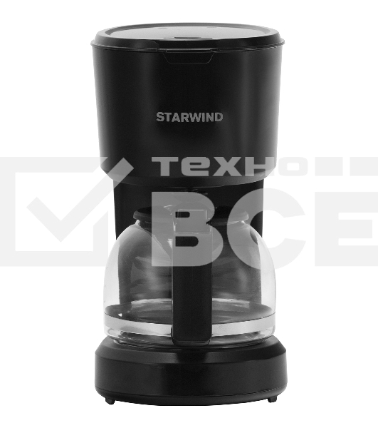 Кофеварка капельная Starwind STD0610 черный, исп. кофе - молотый, 0.6 л, 600 Вт.