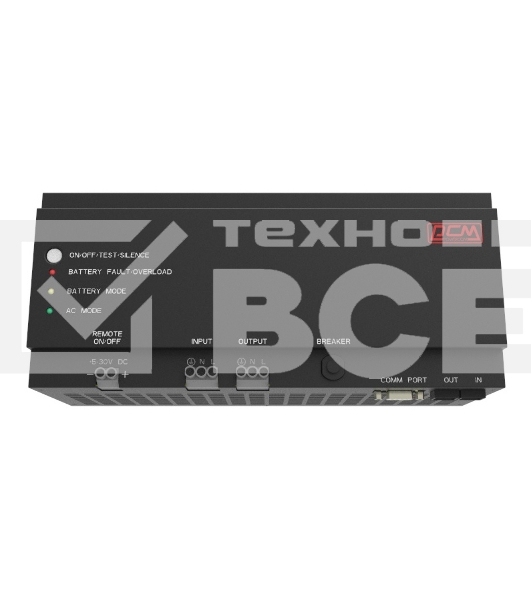 Источник бесперебойного питания Powercom DRU 500VA/300W, DIN Rail, 230V, RS-232, 2 year warranty (1114005)