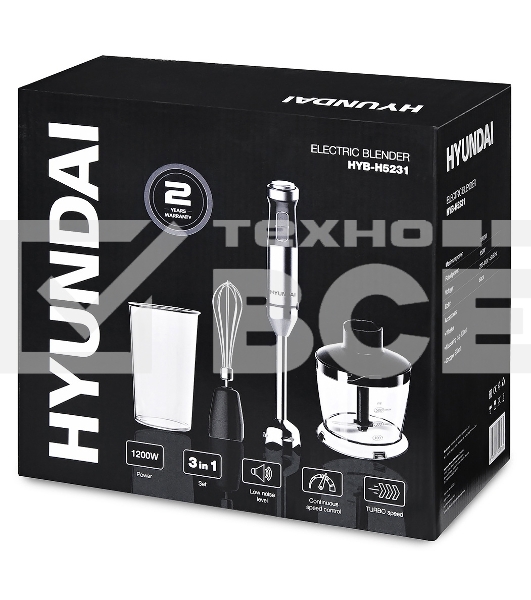 Блендер погружной Hyundai HYB-H5231 1200Вт черный