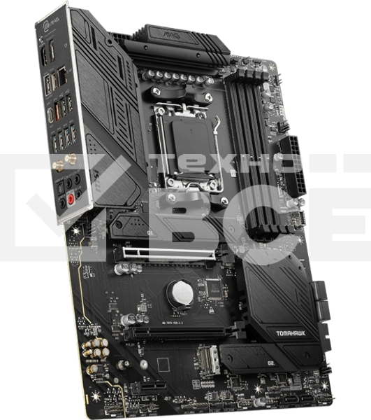 Материнская плата MSI MAG B650 TOMAHAWK WIFI, AM5, AMD B650, 4xDDR5, 6xSATA, 3xM.2, 1xPCI-E 4.0 x16, 1xPCI-E 4.0 x2, 1xHDMI, 1xDisplayPort, 1xUSB Type-C, 1x2.5Gb LAN, 2xUSB-A 2.0, 3xUSB-A 3.2 Gen 1, 3xUSB-A 3.2 Gen 2, 5x3.5 мм, 7.1, Standard-ATX