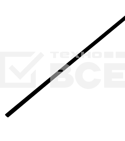 Трубка термоусаживаемая PROconnect ТУТ 3,0/1,5мм, черная, упаковка 50 шт. по 1м,