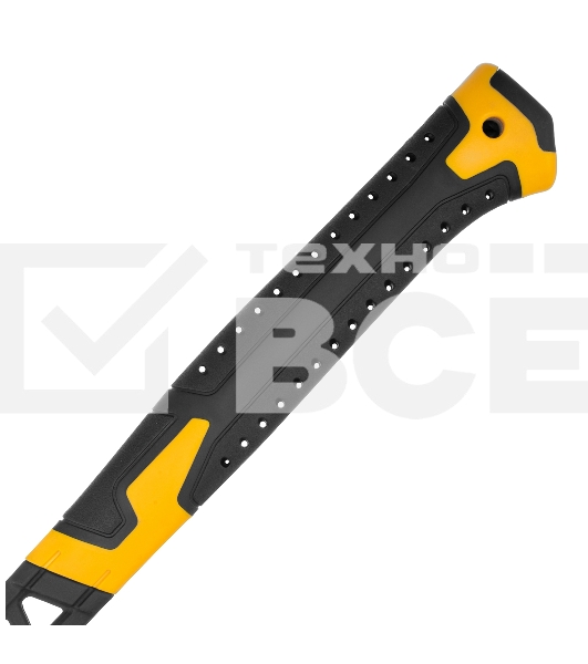 Молоток строительный Denzel 450 г, цельнокованый, боек с магнитом, двухкомп. обрезин. рук-ка