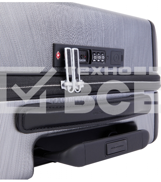 Чемодан Piquadro PQ LIGHT PREMIUM (BV4425PQLP/GRN) 40x55x20 см 37л. 2.8кг. поликарбонат/алюм./натур.кожа серый