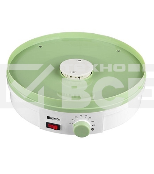 Сушилка для овощей и фруктов Blackton Bt FD1114 White-green, Мощность 245 Вт, Регулировка температуры 35-70 °С, 5 основых поддонов, 2 дополнительных поддона для пастилы, Конвективная сушка, Сохраняет максимум витаминов и питательных веществ в овощах, фрук