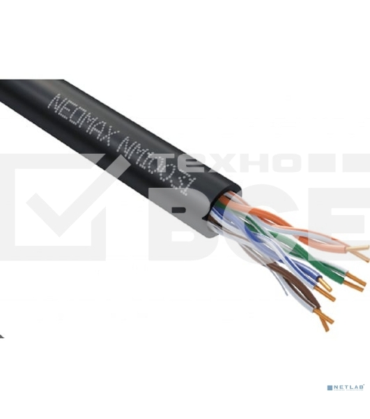 Кабель NEOMAX NM10031 Кабель UTP cat.5е 4 пары (305 м) 0.51 мм outdoor
