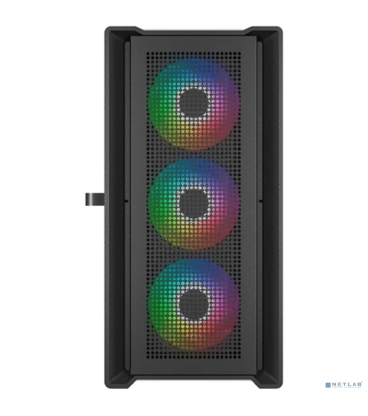 Компьютерный корпус Powercase Alisio Micro X4B V2, Tempered Glass, 4х 120мм ARGb fans, ARGb HUB, черный, mATX (CAMCXB-A4)