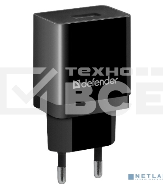 Сетевой адаптер Defender 1xUSB, 5V/2.1А, пакет, черный (EPA-10)