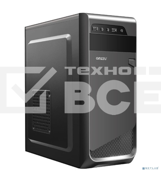 Компьютерный корпус Ginzzu A180 2*USB 2.0,AU w/o PSU