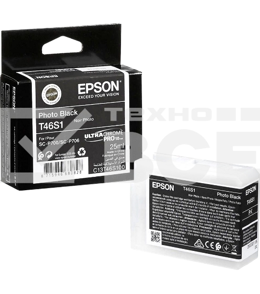 Картридж струйный черный фото Epson T46S1 для SC-P700