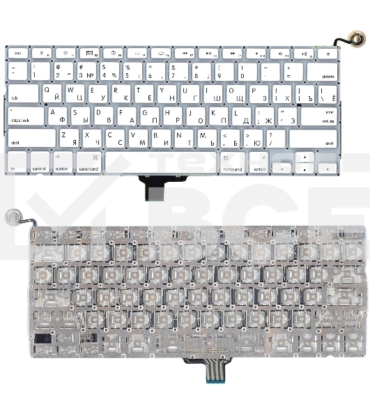 Клавиатура для ноутбука Apple Macbook A1342 2009/2010 белый 13,3