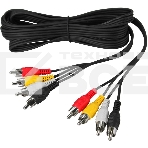 Шнур Rexant 4 RCA - 4 RCA, 3 м, черный (10 шт./уп.), фото3