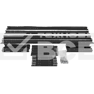 Стойка двухрамная NTSS NTSS-2POR24U/600-1000-BL 24U 550ммx1000мм 600кг черный