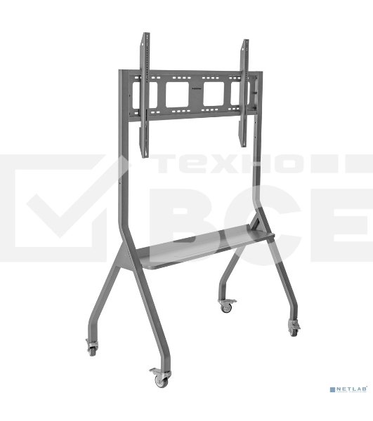 Мобильная стойка напольная Kromax OMEGA-12 silver, 1 шт/уп, Мобильная стойка напольная для TV 32