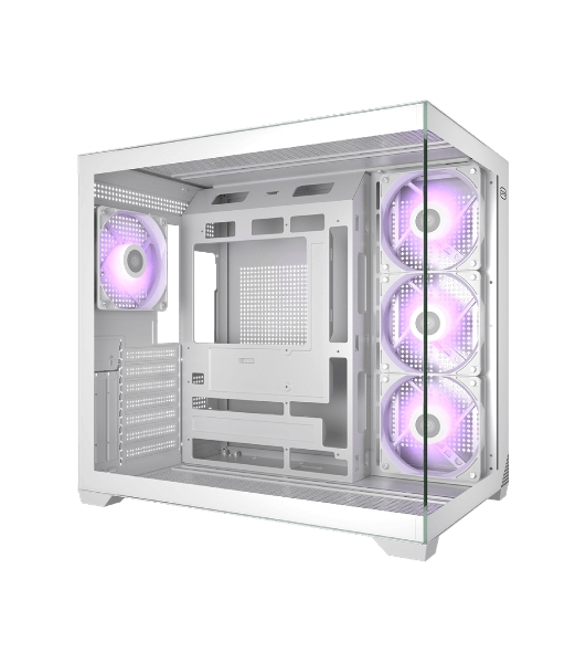 Корпус без блока питания PCCooler C3T700 ARGB WH, Midi-Tower, TG, 4x120мм ARGB, 1xUSB-A 3.0 + 1xUSB-A 2.0 + 1xUSB-C, ATX, mATX, mITX белый