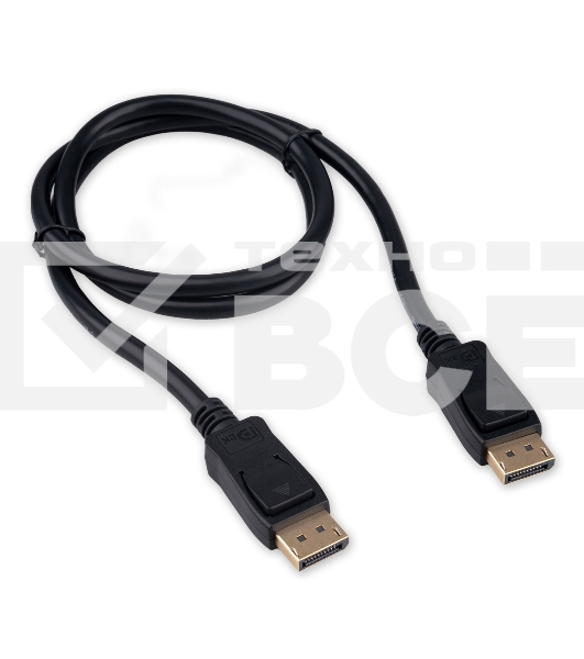 Кабель DisplayPort Cablexpert CC-DP8K-1M, 20M/20M, v1.4, 8К, медь, тройной экран, 1м, черный, пакет