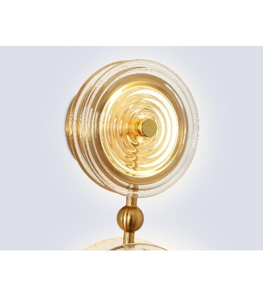Настенный светодиодный светильник Ambrella light LH31118/2 BS/CL латунь/прозрачный 15W 3000K 200*90*390