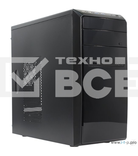 Компьютерный корпус InWin POWERMAN ES726BK USB 3.0 (Mini Tower, mATX, 450W PM-450ATX, USBx2, USB 3.0x2 + Audio, черный) <6120259>