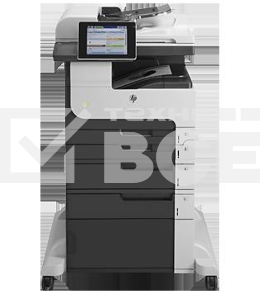 МФУ HP LaserJet Enterprise MFP M725f, лазерный принтер/сканер/копир/факс A3, 40ppm, 1200dpi, 1024Mb, 320Gb HDD, 5 trays 100+250+250+500+500, Cabinet, ADF100, Duplex, USB/LAN/FIH, Color LCD20i, 1y warr, repl. Q7830A M5035x, Q7831A M5035xs)