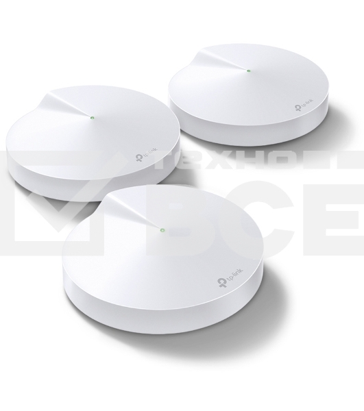 Маршрутизатор TP-Link TP-Link DECO M5(3-PACK) AC1300 Домашняя Wi-Fi система, чипсет Qualcomm, два диапазона (Dual-Band), поддержка стандартов 802.11ac/a/b/g/n, 717 МГц четырехъядерный процессор, Bluetooth 4.2, 2 гигабитных порта Ethernet, 1 порт USB Type-