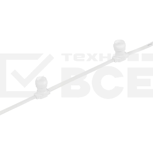 Гирлянда Neon-night Belt-Light 2 жилы шаг 40 см патроны e27 влагостойкая IP65 белый провод