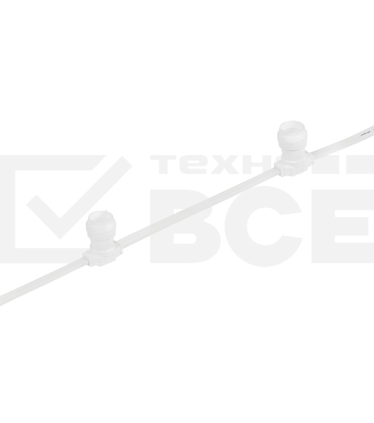 Гирлянда Neon-night Belt-Light 2 жилы шаг 40 см патроны e27 влагостойкая IP65 белый провод