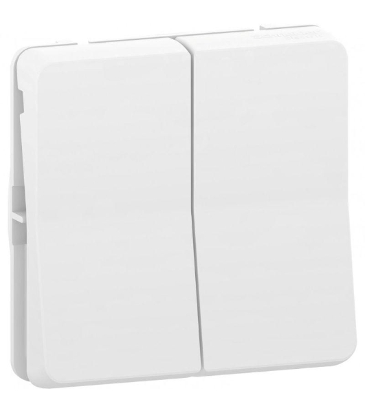 Механизм переключателя 2-кл. СП Mureva Styl 10А IP55 (сх. 6+6) бел. SchE MUR39022
