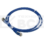 Кабель Патч-корд Lanmaster FTP LAN-PC45/S6-1.0-BL вилка RJ-45-вилка RJ-45 кат.6 1м синий LSZH, фото 1