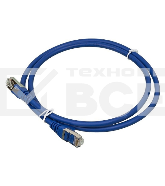 Кабель Патч-корд Lanmaster FTP LAN-PC45/S6-1.0-BL вилка RJ-45-вилка RJ-45 кат.6 1м синий LSZH