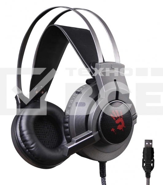 Наушники с микрофоном A4Tech Bloody G437 черный 1.8м мониторные оголовье (G437)