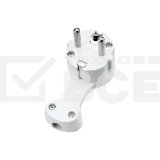 Вилка Евро Rexant угловая с з/к 16 А плоская за шкаф белая, фото12