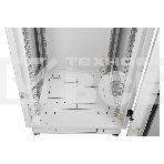 Шкаф телекоммуникационный напольный 42U (600x1000) дверь стекло (3 места), черный, фото8