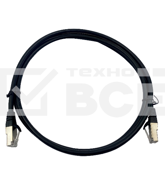 Патч-корд Buro STP 4 пары cat7 CCA molded 1.5м черный RJ-45 (m)-RJ-45 (m)